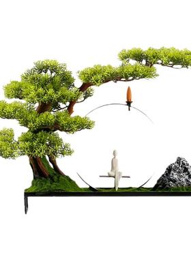 新中式禅意仿真绿植盆景盆栽摆件