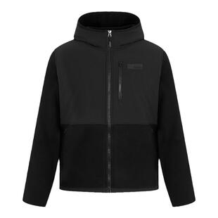 NEPA耐葩2023秋冬百搭男女款抓绒衣保暖连帽梭织拉绒夹克7JF6102