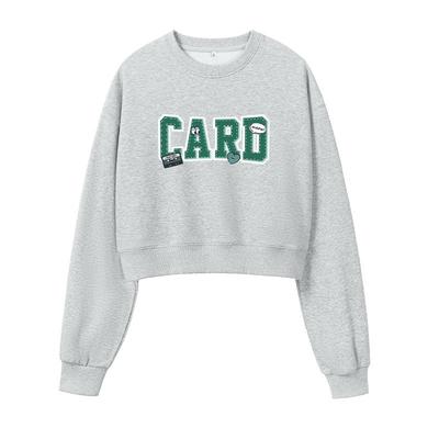 KWV真维斯圆领无帽卫衣女款2025新款爆款春秋时尚洋气小个子穿搭