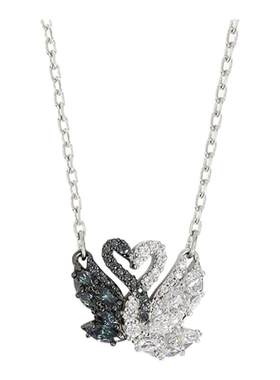 Swarovski/施华洛世奇25新品黑白相互依偎仿水晶天鹅项链 5705721