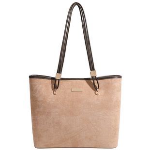 兮兮定制原创包包2023秋冬新款单肩包绒面大容量托特包休闲腋下包