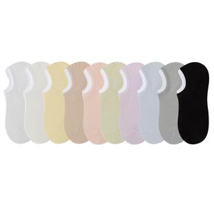 袜子女夏款船袜纯棉袜底防滑不掉跟隐形女士短袜无骨夏季浅口棉袜