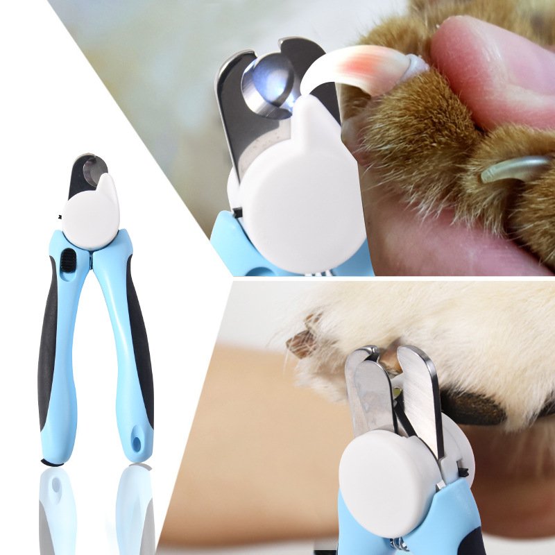 厂家直销宠物指甲剪猫咪指甲刀磨led血器甲防位灯光指甲钳