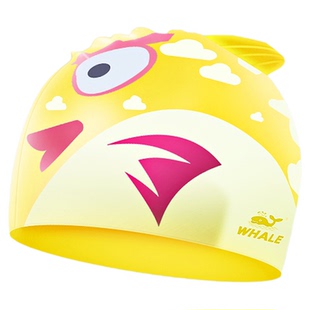 鲸鱼儿童泳帽女童不勒头硅胶防水游泳帽女款布帽男童女童2024新款