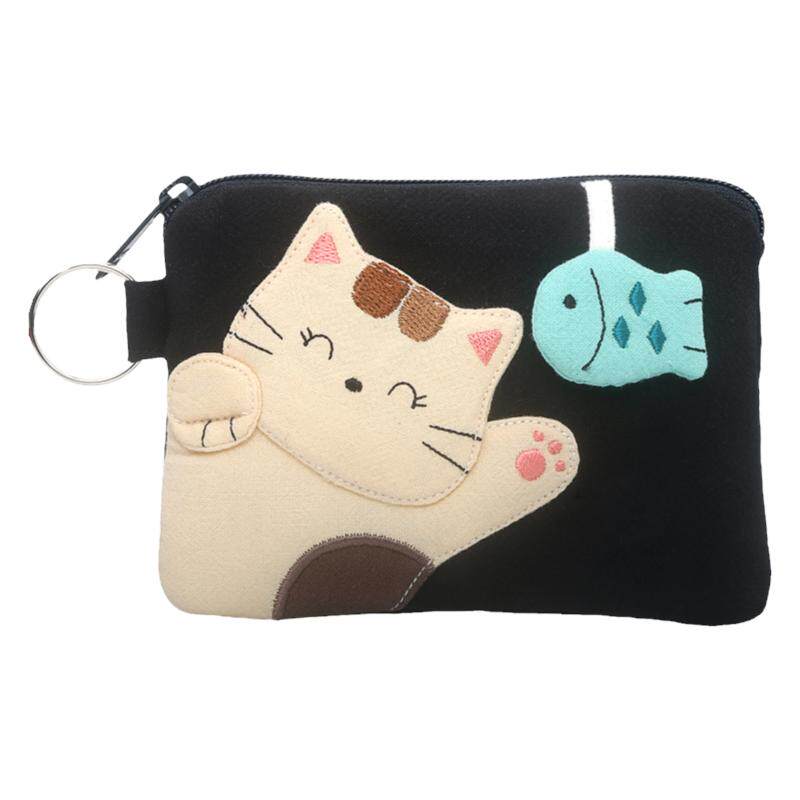 Kine猫布艺女卡通可爱零钱包卡包