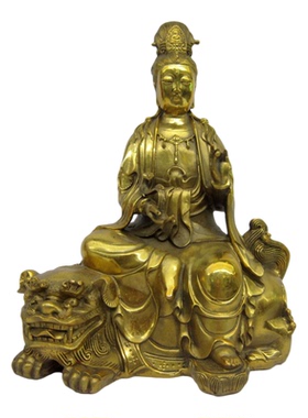 文殊师利菩萨风水保平安佛像纯铜