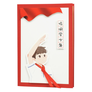 定制红领巾卡片少先队入队申请手工材料包成长纪念父母寄语心愿卡