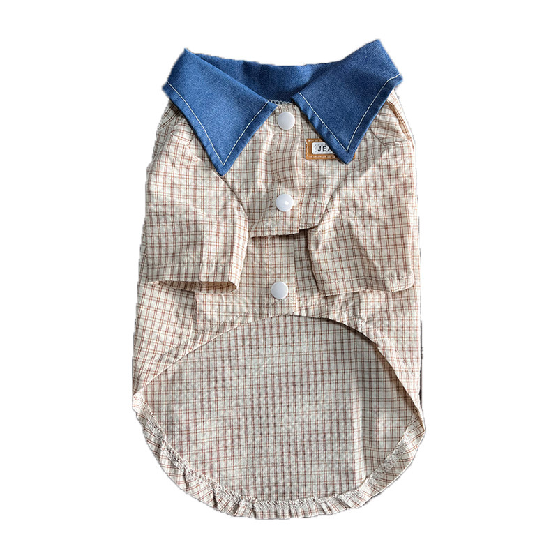 狗狗衣服时尚潮流撞色宠物衬衫