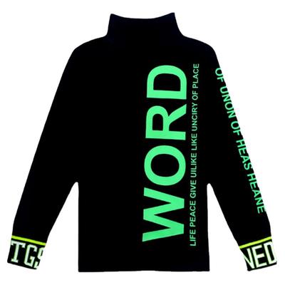 半高领保暖加绒小孩纯色打底衫