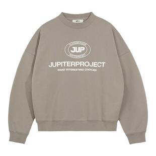 JUPSTUDIO纯棉加绒字母印花卫衣男秋冬款宽松休闲内搭打底衫上衣