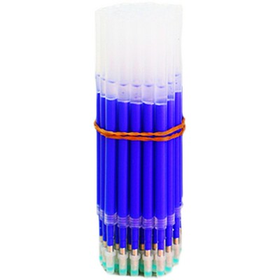 按动可擦笔笔芯0.5mm摩磨易擦魔力擦晶蓝色小学生黑色可擦中性笔