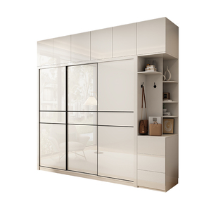 衣柜家用卧室推拉门衣橱现代简约经济型大空间储物推拉门移门衣柜