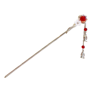 茉怡甜美樱花相思豆发簪铃兰花复古新中式发钗步摇簪子女汉服头饰