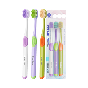 卡莎多巴胺彩色软毛牙刷加宽刷头双面两用清洁成人情侣家用家庭装