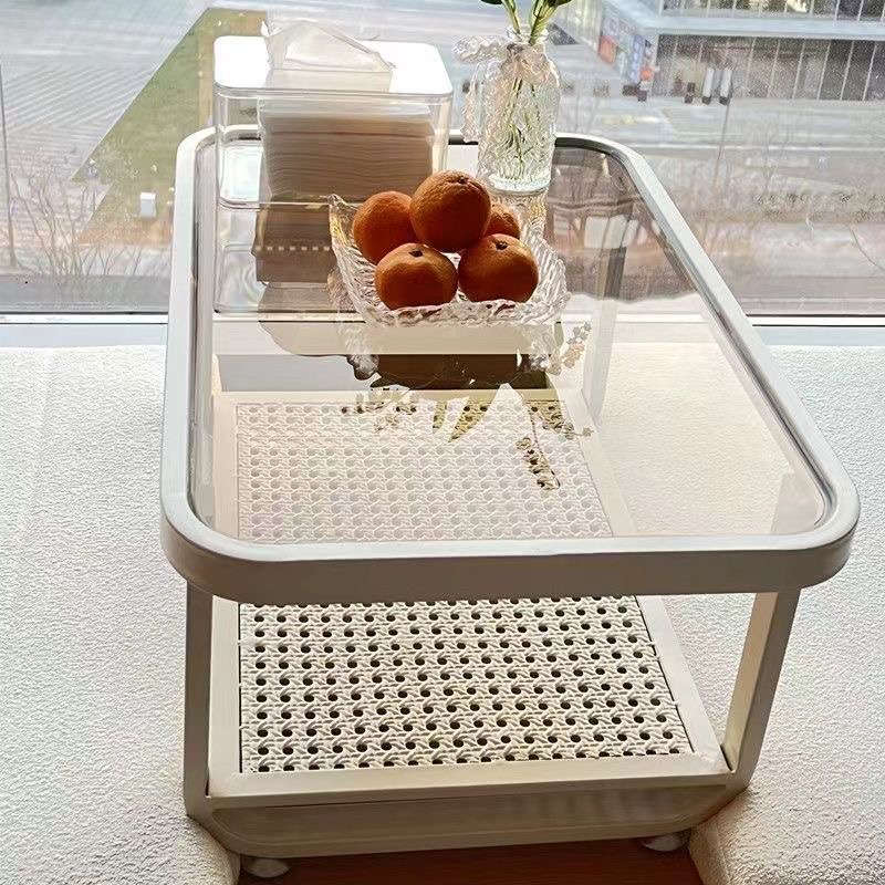 欧式玻璃飘窗台小桌子茶几方现代桌卧室矮炕几简约榻榻米几坐地角