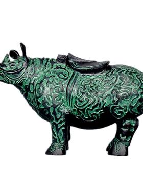 犀牛招财办公室摆设仿古青铜器