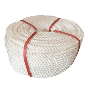 绳子白色尼龙绳三股扭绳捆绑丙纶绳户外晾衣绳耐磨船用缆绳货车绳