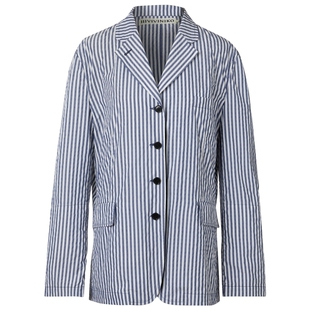 【Solotex纱线】IIIVIVINIKO夏季新款条纹休闲慵懒西装外套女