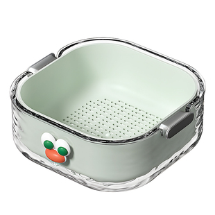 多巴胺双层洗菜盆沥水篮多功能家用厨房客厅淘洗菜篮果盆果篮果盘