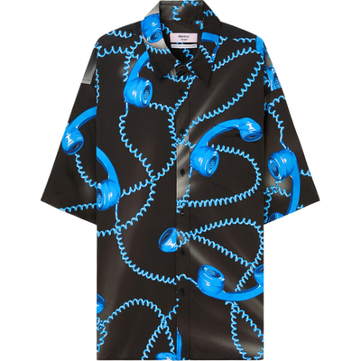 【折扣】Martine Rose 男士宽松印花缎布衬衫