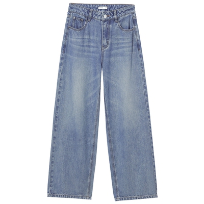 2026年夏新款女士宽腿直筒牛仔裤