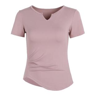 运动瑜伽服上衣女高级显瘦普拉提跑步训练紧身速干健身衣短袖t恤