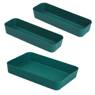 长方形抽屉收纳分隔盒桌面塑料中小号厨房橱柜餐具分类整理储物盒