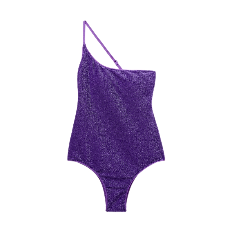 CALZEDONIA卡泽意袜25夏女海边度假性感单肩闪葱连体泳衣0IS1862