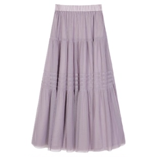 张小某【月光小调】半身裙女春季压褶花半裙纱裙重工蛋糕裙Q0829