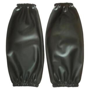 PU加大加长袖套防水防油厚软皮护袖男女厨房餐饮耐磨工作套袖秋冬