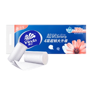 【特惠装】维达超韧无芯卷纸4层78克10卷纸巾卫生纸厕纸手纸