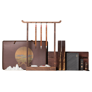 善琏湖笔江山颂文房四宝套装笔墨纸砚全套毛笔书法专用用品工具精品高档礼物砚台墨条毛笔套装教师节礼盒高级