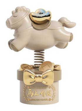 创意可爱摇摇乐小马桌面摆件