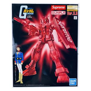现货Supreme 21FW 78-2 MG 1/100 元祖高达 透明红色 潮玩模型
