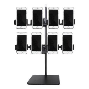 多机位手机架桌面金属可调角度拍摄工作室置放架多台直播手机支架