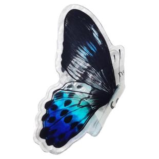 蝴蝶手帐亚克力夹透明可爱创意装饰固定夹照片夹长尾票夹pp夹鲸岛