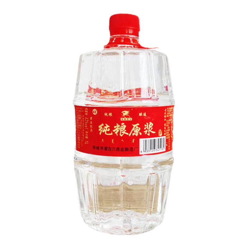 草原烈马纯粮原浆酒42/52度清香型1L装白酒纯粮食酿造泡酒自饮装
