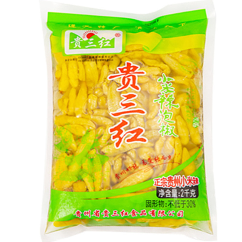 4斤贵三红小米泡椒酸辣泡菜批发