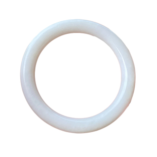 天然正品西安蓝田玉胖圆条手镯白月光女款汉白玉镯兵马俑同款活玉