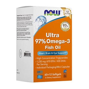 【自营】NOW小知己鱼油Ultra 97%深海rTG结构omega3高纯度DPA小颗