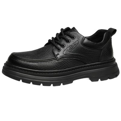 男士羊皮发泡底增高商务休闲皮鞋