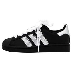 球鞋定制 adidas originals SUPERSTAR 蕾丝轻银芭蕾女子低帮板鞋