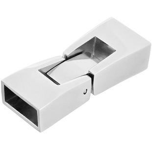 扁保险扣钛钢项链choker挂绳腰带扁皮手镯方头氛围感安全连接配件