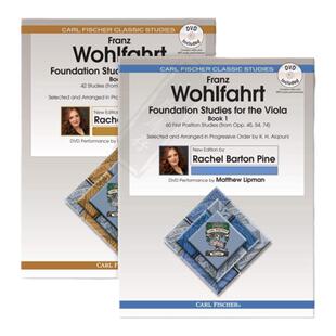 沃尔法特 中提琴基础练习曲集 附DVD 全套共一至二卷 费舍尔乐谱书 Wohlfahrt Foundation Studies for the Viola Vol 1-2