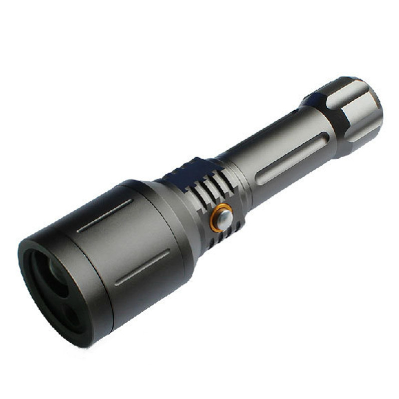 XPL606战术激光手电一体二合一多功能简强光带绿红灯防身筒抓黄鳝
