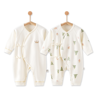 婴儿纯棉宝宝连体衣新生a类无骨