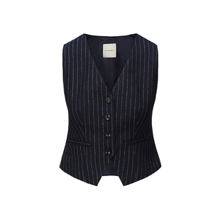 AtelierMissLu【逆世界】收腰条纹西装马甲