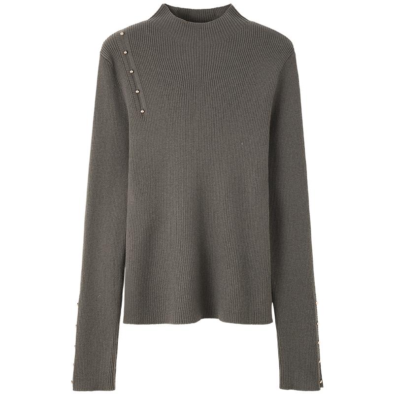 MindBridge2025新款半高领羊毛衫秋季修身毛衣女针织衫冬季打底衫