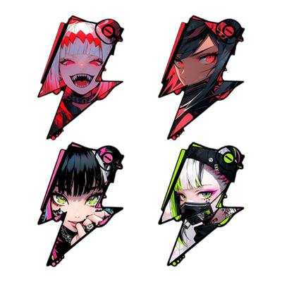 二次元动漫闪电眼神汽车贴纸