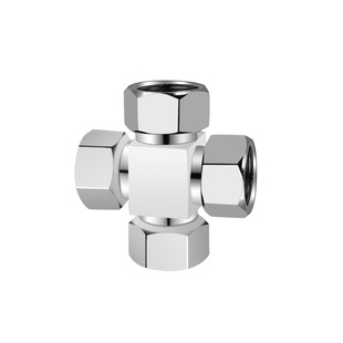 4分黄铜活接弯头三通十字四通加厚外丝内外丝Y型一进二出分水接头